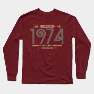 46th Birthday T-Shirt - Vintage 1974 Long Sleeve T-Shirt